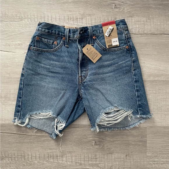 Levi's 501 Mid Thigh Women's Jean Shorts - Well Sure Size 26 - Picture 4 of 6